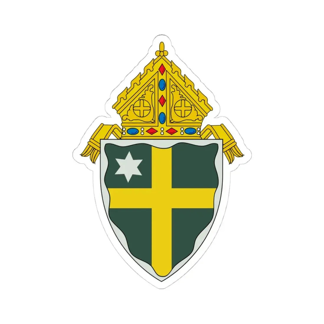 Roman Catholic Diocese of Grand Island - STICKER Vinyl Kiss-Cut Decal 4 Inch White - The Sticker Space