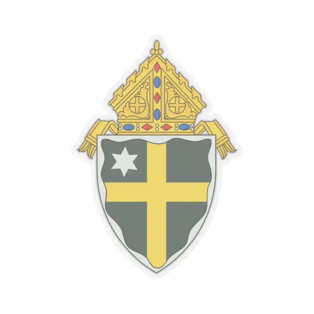 Roman Catholic Diocese of Grand Island - STICKER Vinyl Kiss-Cut Decal 6 Inch Transparent - The Sticker Space