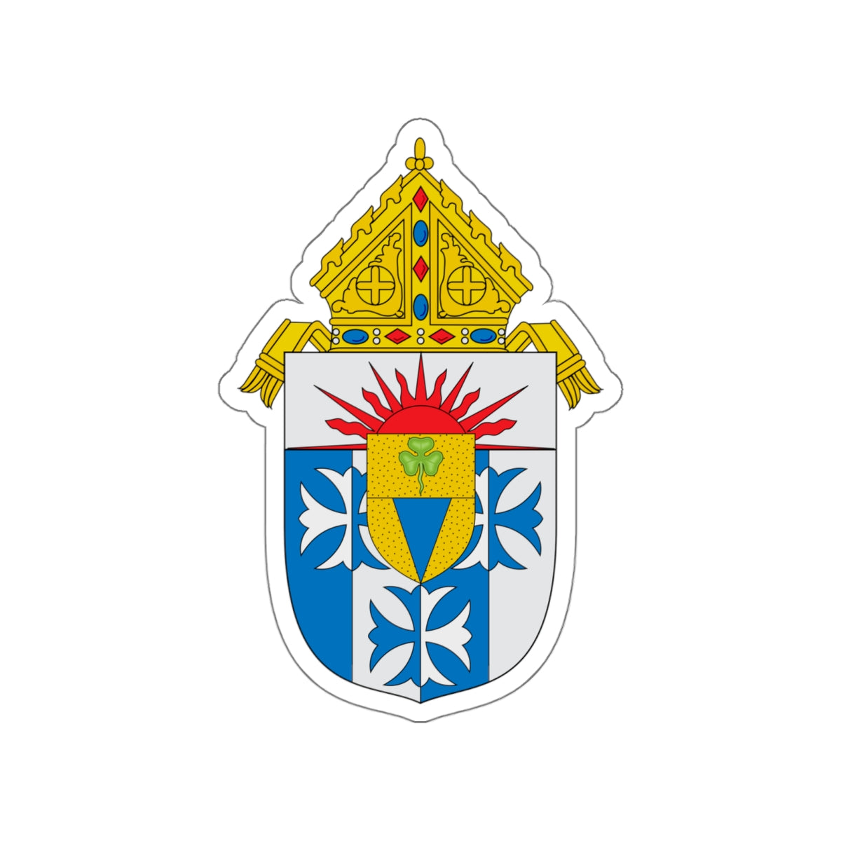 Roman Catholic Diocese of Great Falls Billings - STICKER Vinyl Die-Cut Decal-White-The Sticker Space