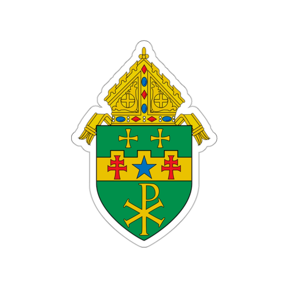 Roman Catholic Diocese of Greensburg - STICKER Vinyl Die-Cut Decal-White-The Sticker Space