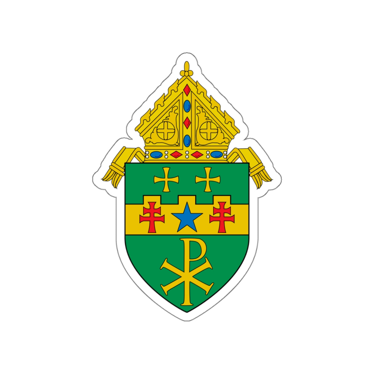 Roman Catholic Diocese of Greensburg - STICKER Vinyl Die-Cut Decal-White-The Sticker Space