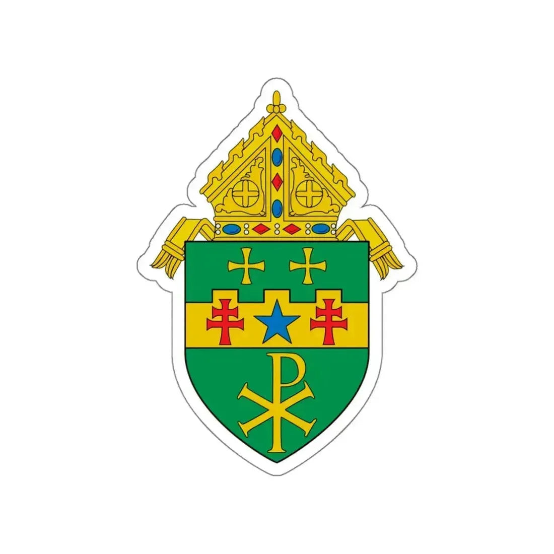 Roman Catholic Diocese of Greensburg - STICKER Vinyl Die-Cut Decal White Die-Cut 6 Inch - The Sticker Space