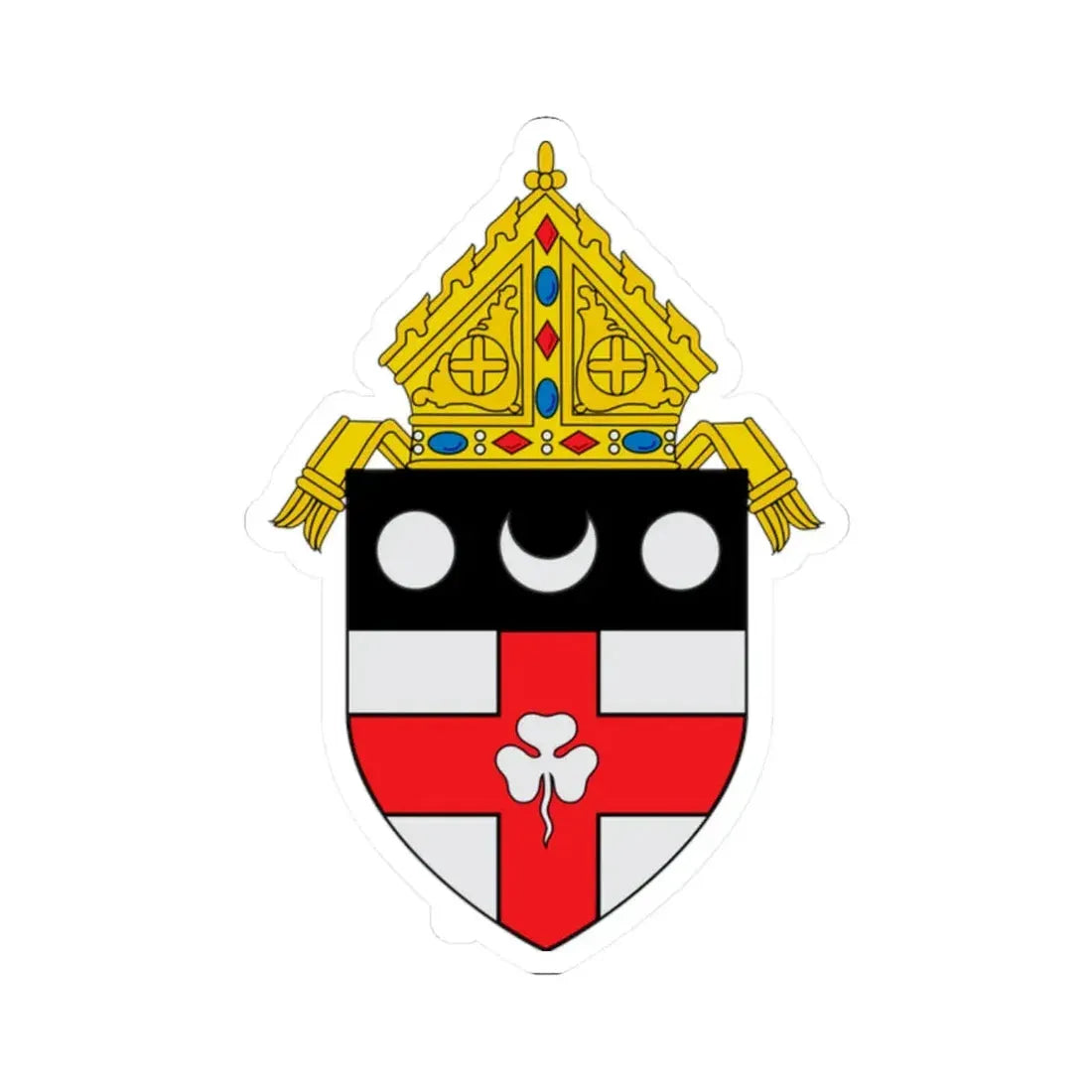Roman Catholic Diocese of Harrisburg - STICKER Vinyl Kiss-Cut Decal 2 Inch White - The Sticker Space