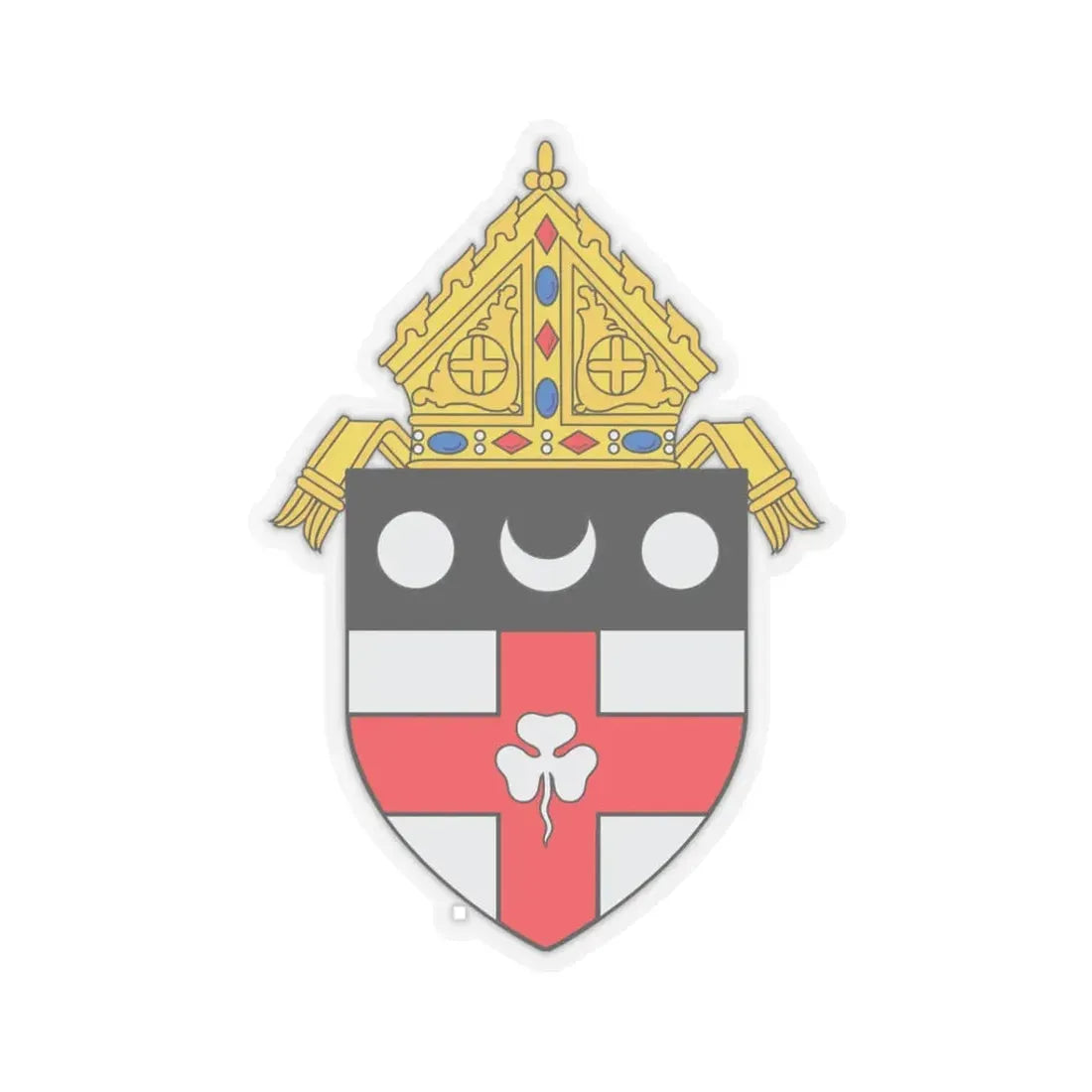 Roman Catholic Diocese of Harrisburg - STICKER Vinyl Kiss-Cut Decal 3 Inch Transparent - The Sticker Space
