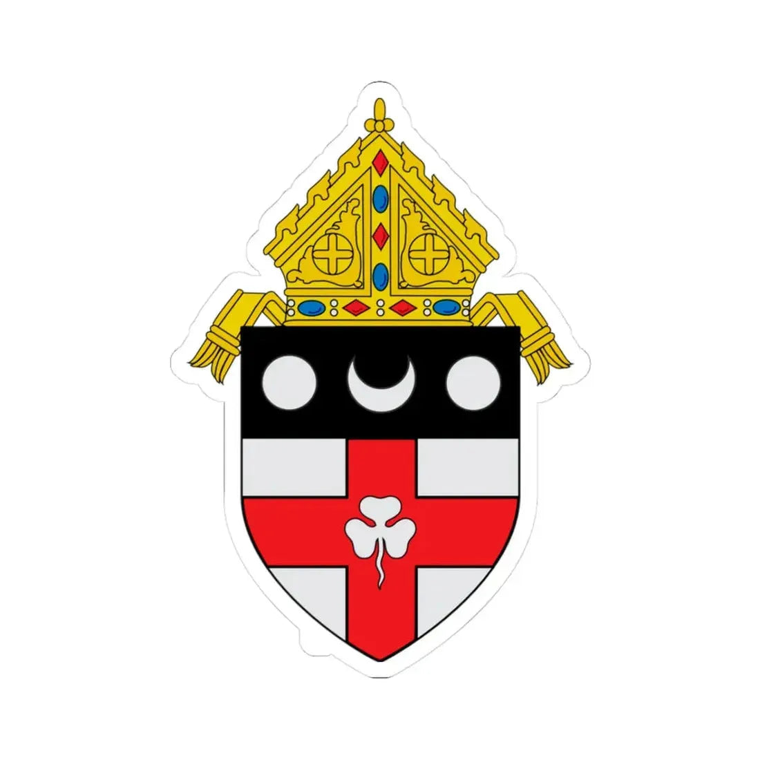 Roman Catholic Diocese of Harrisburg - STICKER Vinyl Kiss-Cut Decal 3 Inch White - The Sticker Space