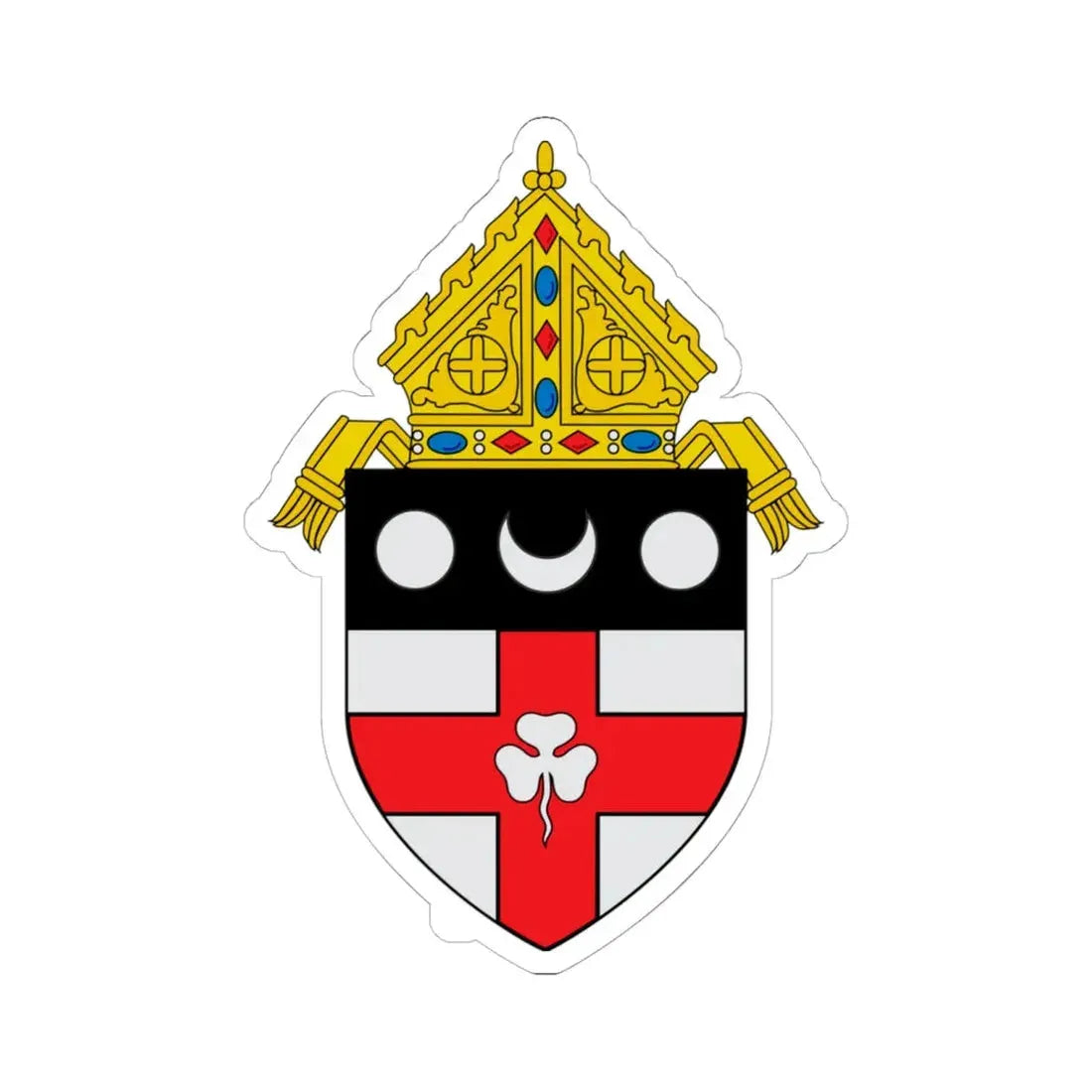 Roman Catholic Diocese of Harrisburg - STICKER Vinyl Kiss-Cut Decal 6 Inch White - The Sticker Space