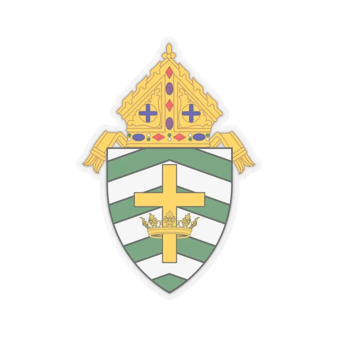 Roman Catholic Diocese of Helena - STICKER Vinyl Kiss-Cut Decal 2 Inch Transparent - The Sticker Space