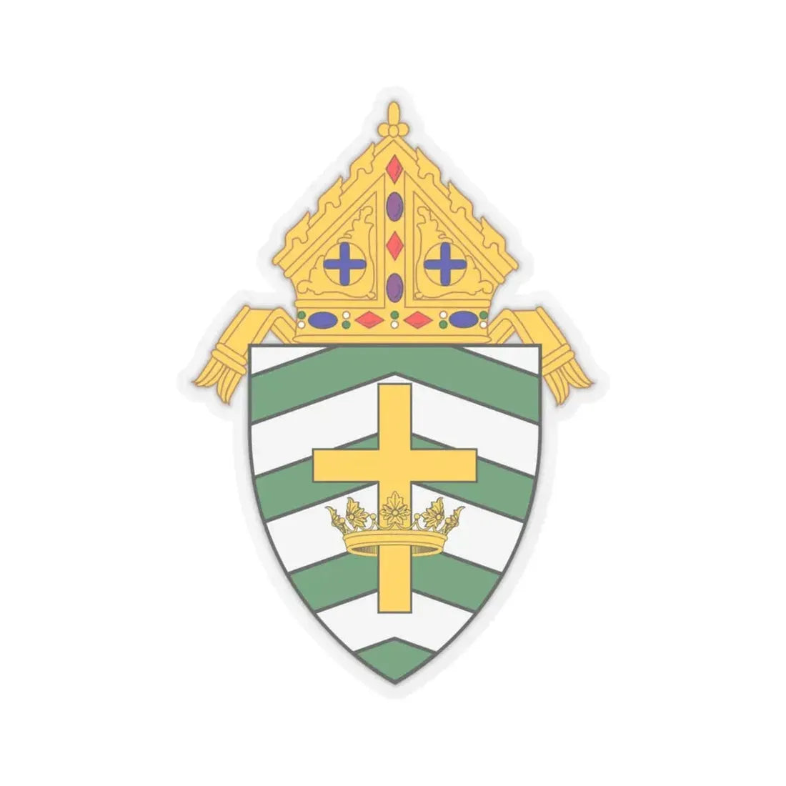 Roman Catholic Diocese of Helena - STICKER Vinyl Kiss-Cut Decal 4 Inch Transparent - The Sticker Space