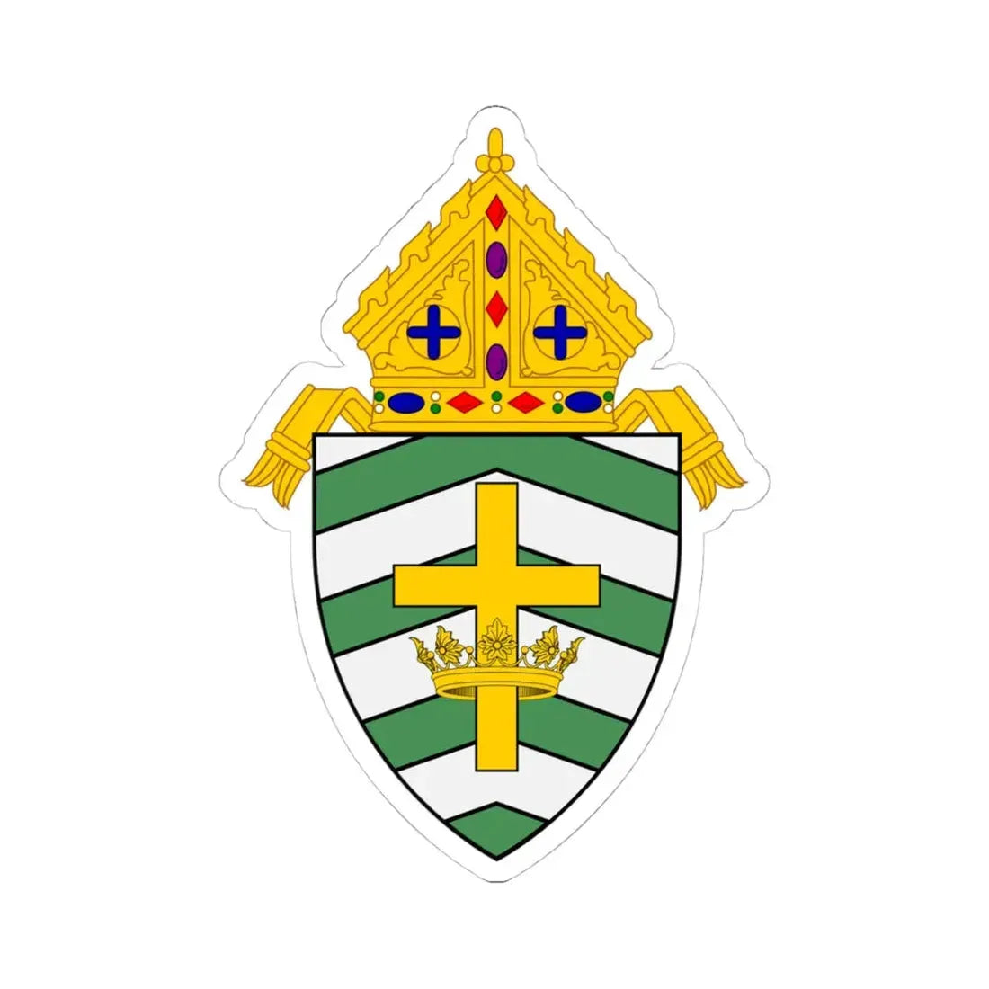 Roman Catholic Diocese of Helena - STICKER Vinyl Kiss-Cut Decal 4 Inch White - The Sticker Space