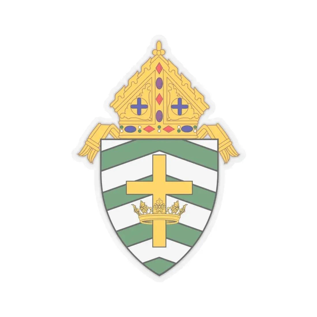 Roman Catholic Diocese of Helena - STICKER Vinyl Kiss-Cut Decal 6 Inch Transparent - The Sticker Space