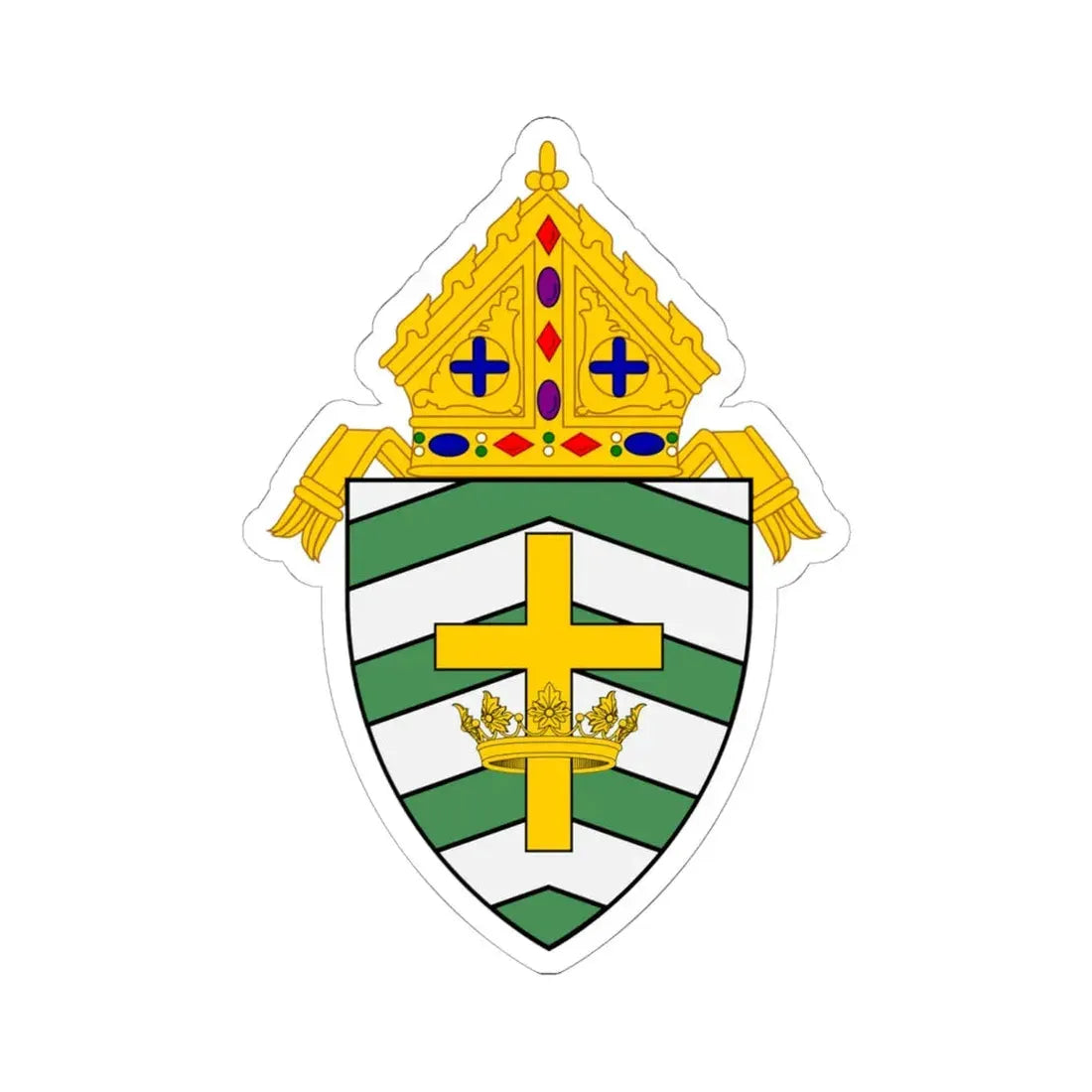 Roman Catholic Diocese of Helena - STICKER Vinyl Kiss-Cut Decal 6 Inch White - The Sticker Space