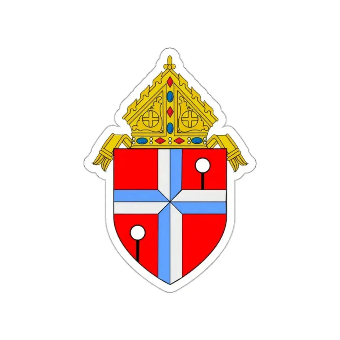 Roman Catholic Diocese of Honolulu - STICKER Vinyl Die-Cut Decal White Die-Cut 2 Inch - The Sticker Space