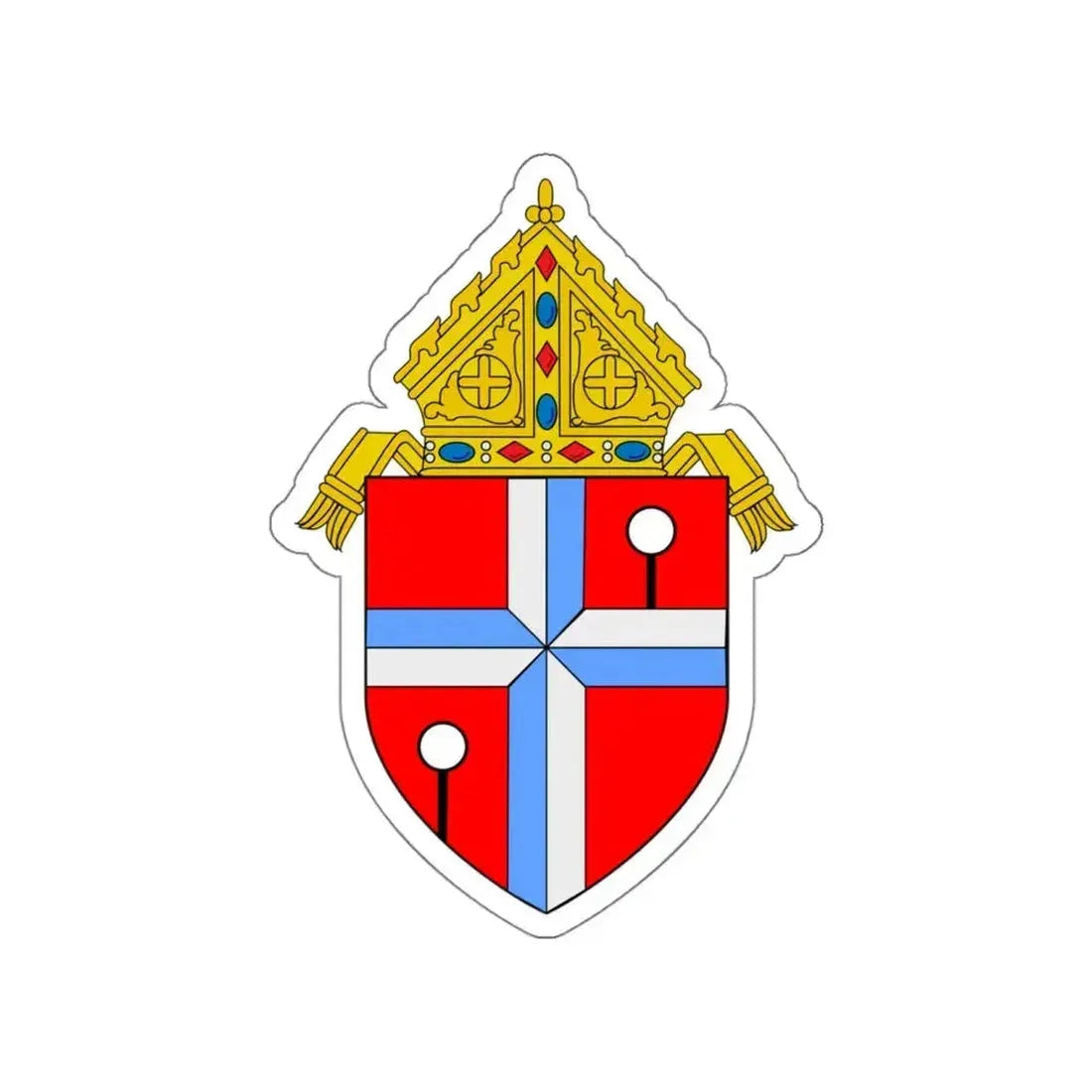 Roman Catholic Diocese of Honolulu - STICKER Vinyl Die-Cut Decal White Die-Cut 4 Inch - The Sticker Space