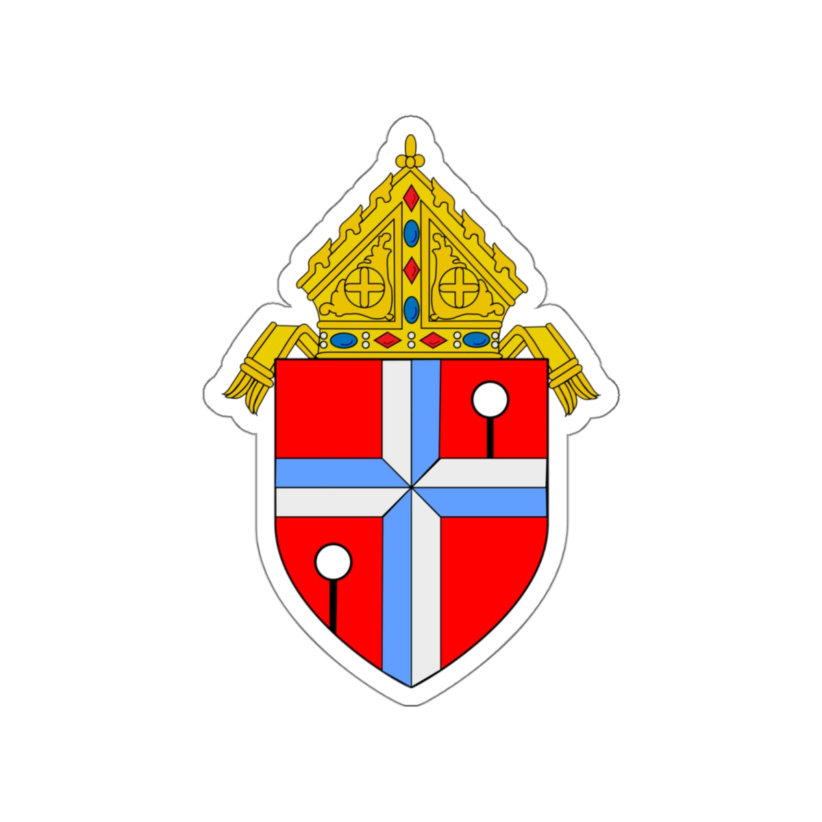 Roman Catholic Diocese of Honolulu - STICKER Vinyl Die-Cut Decal-White-The Sticker Space