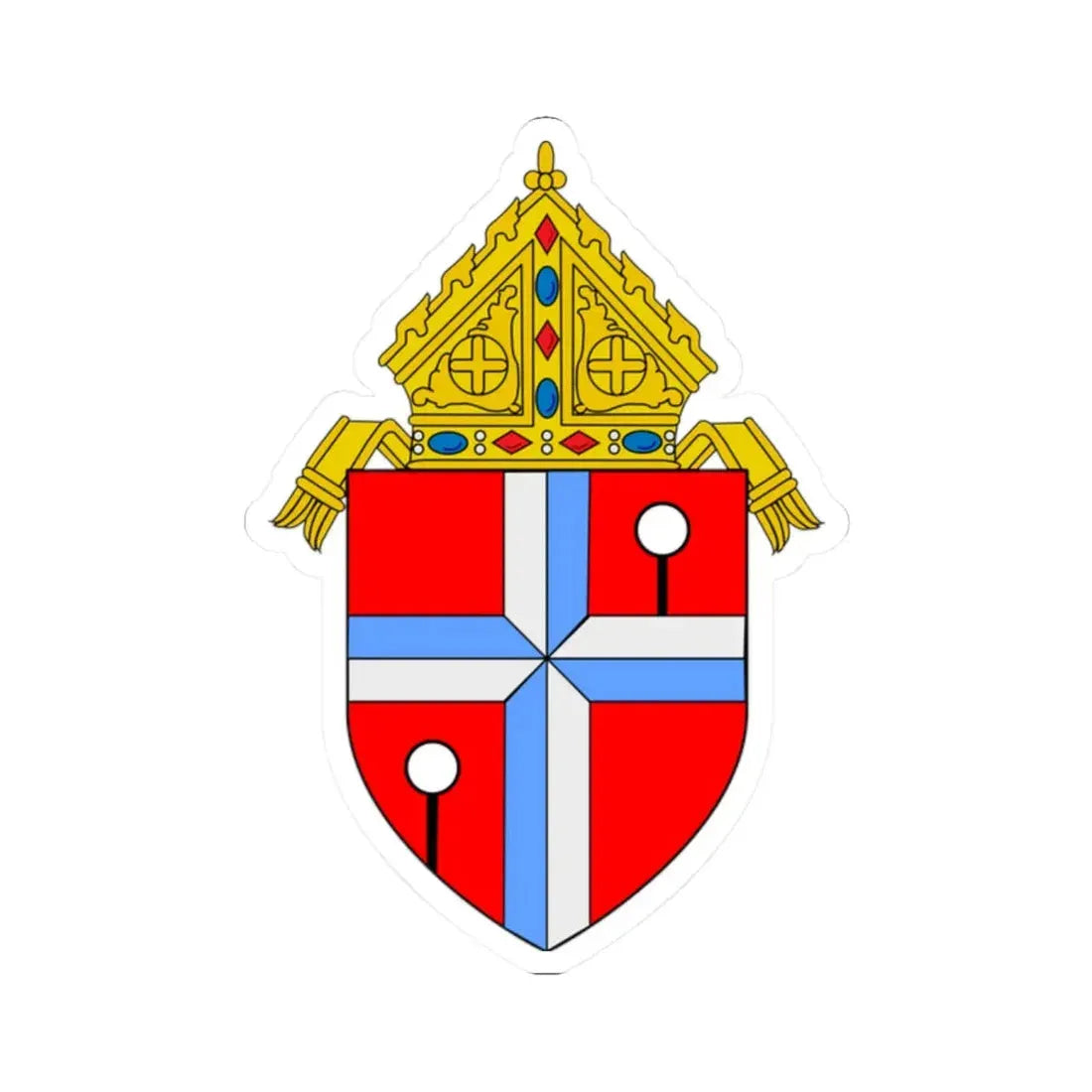 Roman Catholic Diocese of Honolulu - STICKER Vinyl Kiss-Cut Decal 2 Inch White - The Sticker Space