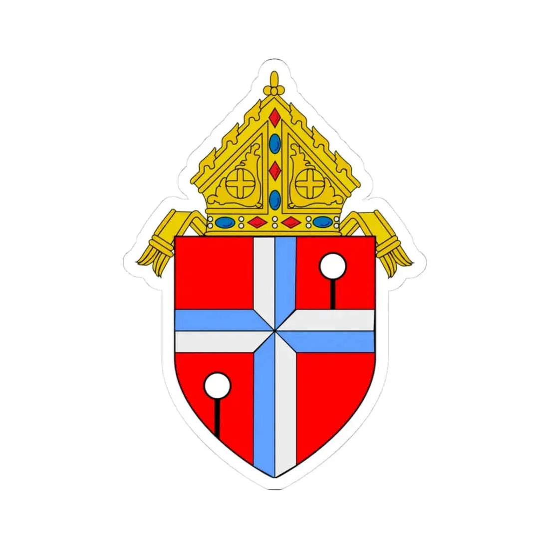 Roman Catholic Diocese of Honolulu - STICKER Vinyl Kiss-Cut Decal 3 Inch White - The Sticker Space