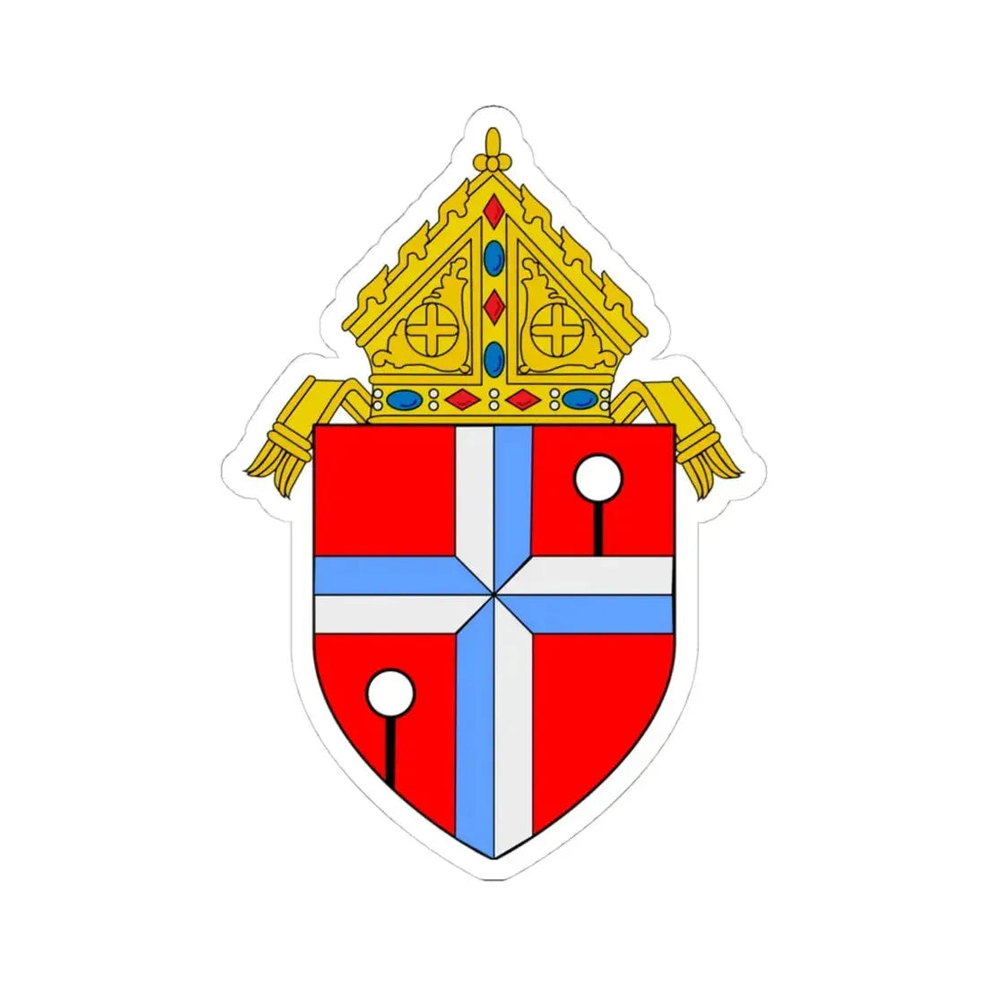 Roman Catholic Diocese of Honolulu - STICKER Vinyl Kiss-Cut Decal 4 Inch White - The Sticker Space