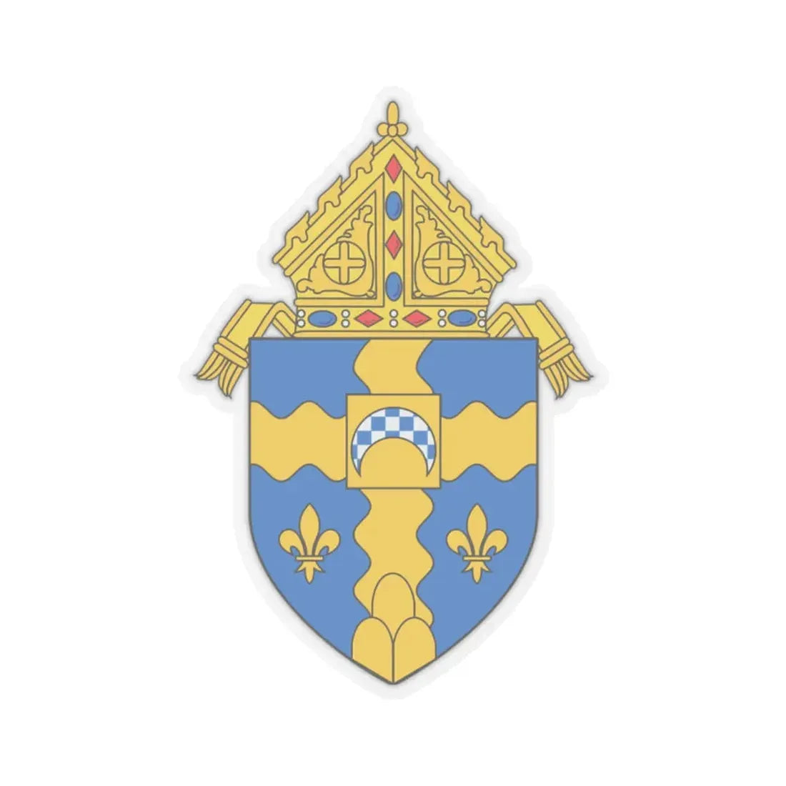 Roman Catholic Diocese of Joliet - STICKER Vinyl Kiss-Cut Decal 2 Inch Transparent - The Sticker Space