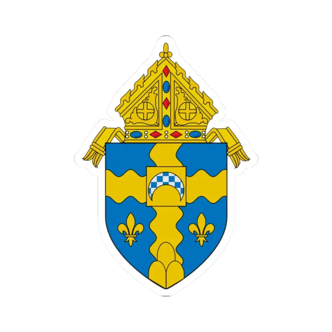 Roman Catholic Diocese of Joliet - STICKER Vinyl Kiss-Cut Decal 2 Inch White - The Sticker Space