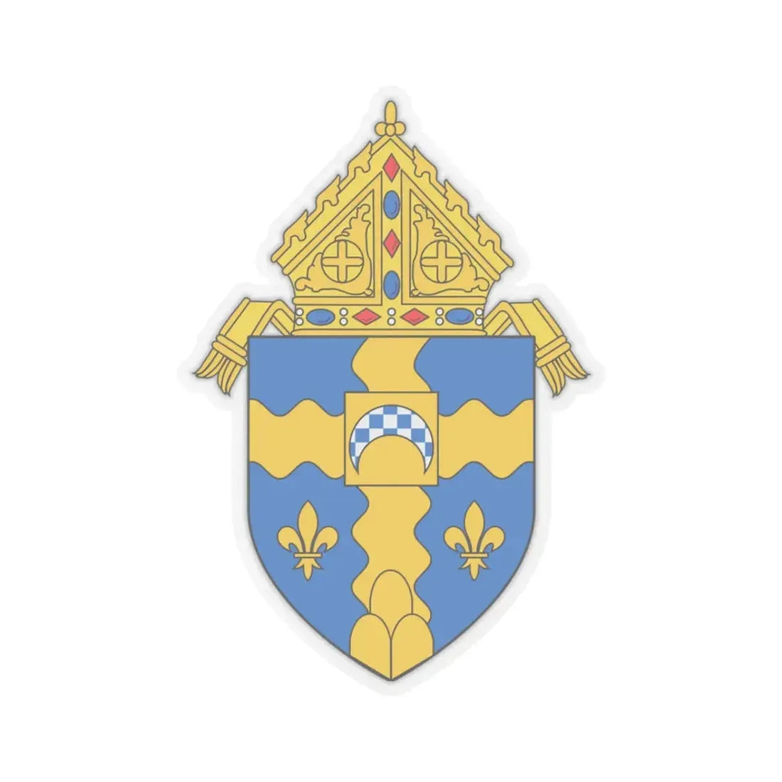 Roman Catholic Diocese of Joliet - STICKER Vinyl Kiss-Cut Decal 3 Inch Transparent - The Sticker Space