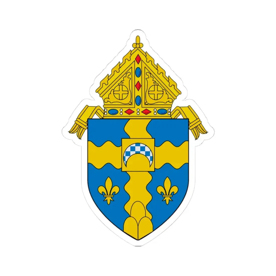 Roman Catholic Diocese of Joliet - STICKER Vinyl Kiss-Cut Decal 3 Inch White - The Sticker Space