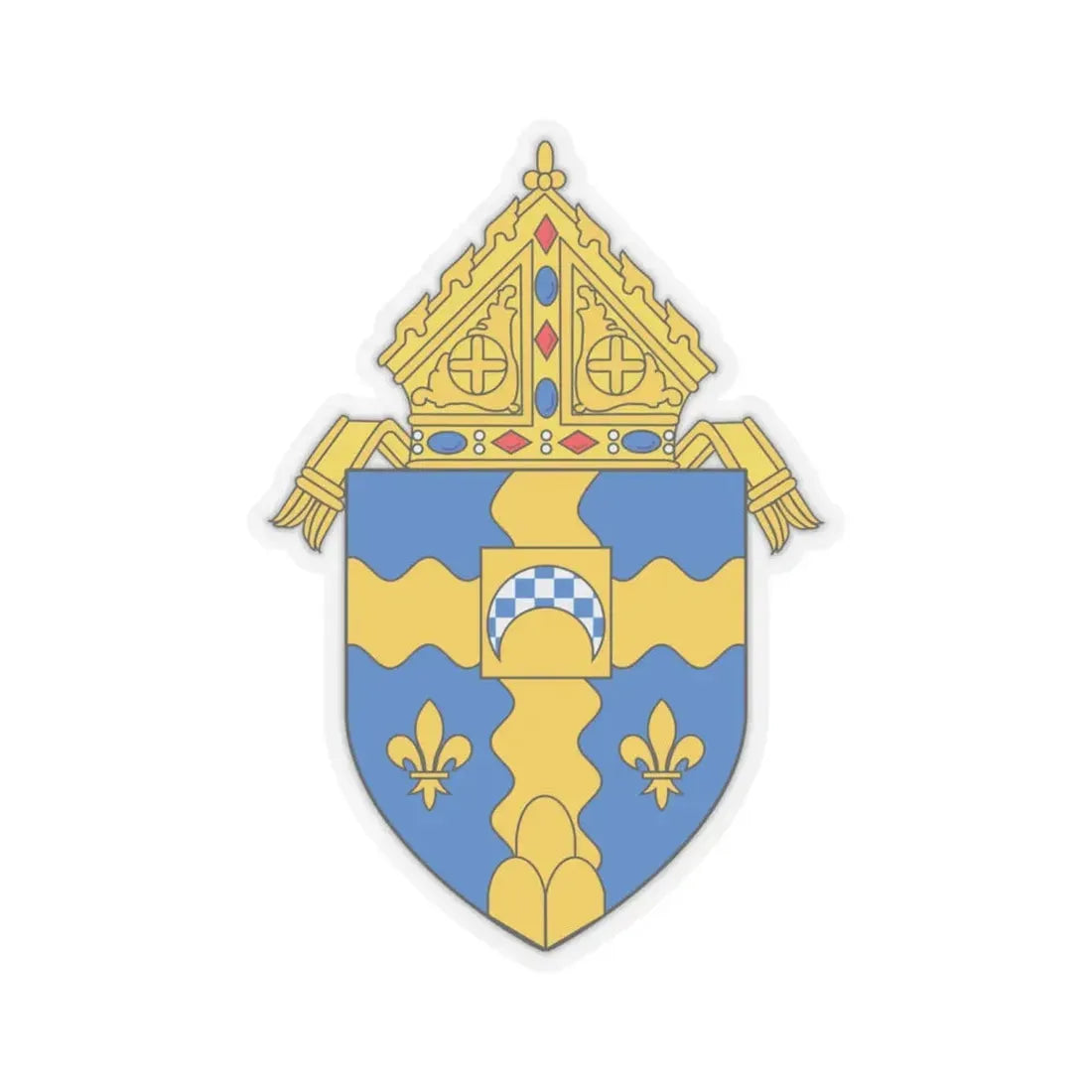 Roman Catholic Diocese of Joliet - STICKER Vinyl Kiss-Cut Decal 6 Inch Transparent - The Sticker Space