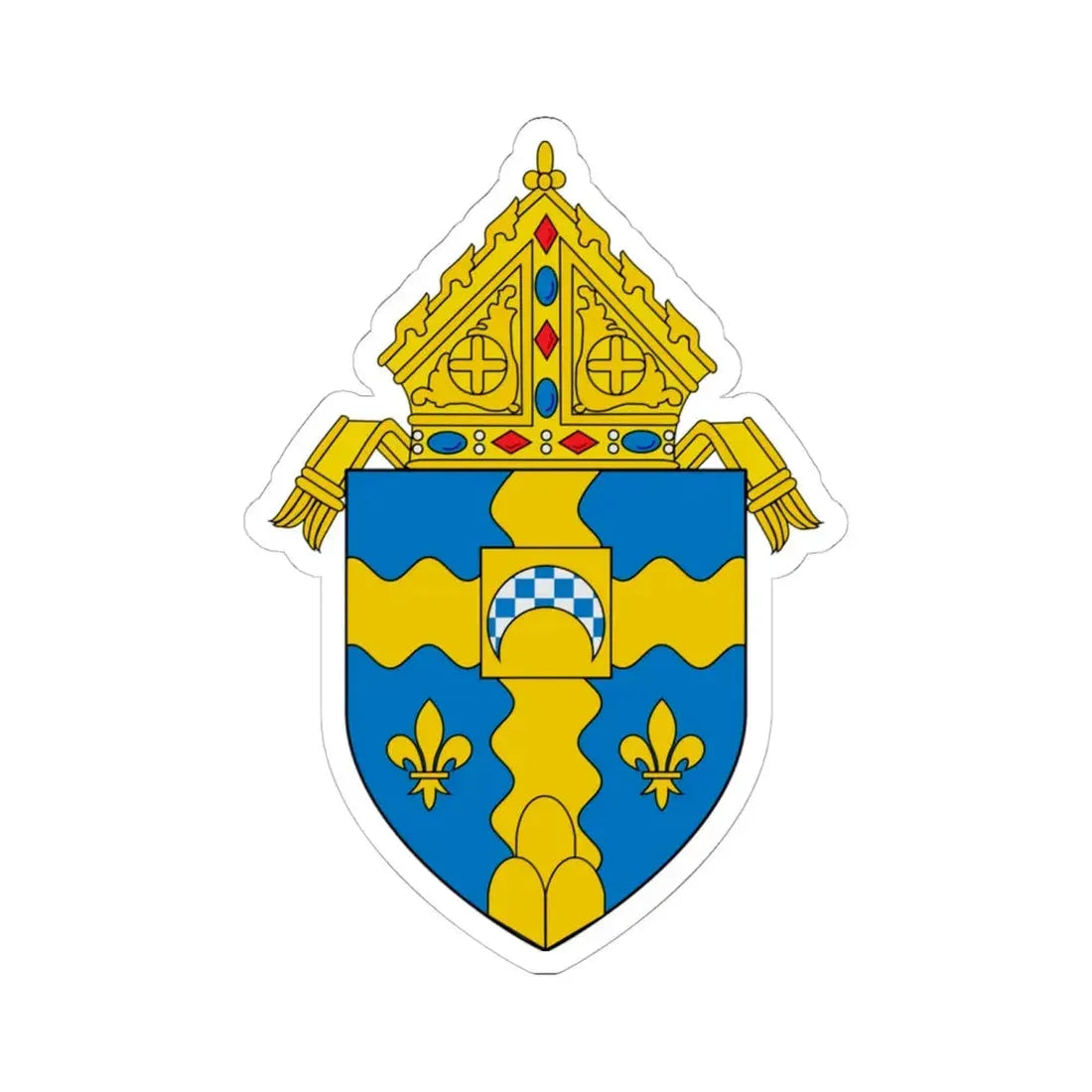 Roman Catholic Diocese of Joliet - STICKER Vinyl Kiss-Cut Decal 6 Inch White - The Sticker Space