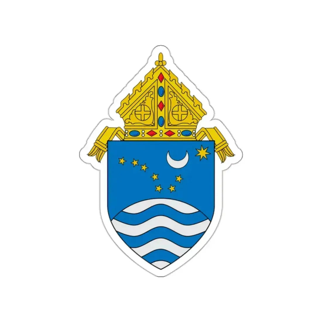 Roman Catholic Diocese of Juneau - STICKER Vinyl Die-Cut Decal White Die-Cut 2 Inch - The Sticker Space