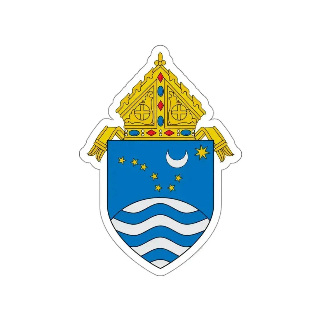Roman Catholic Diocese of Juneau - STICKER Vinyl Die-Cut Decal White Die-Cut 3 Inch - The Sticker Space