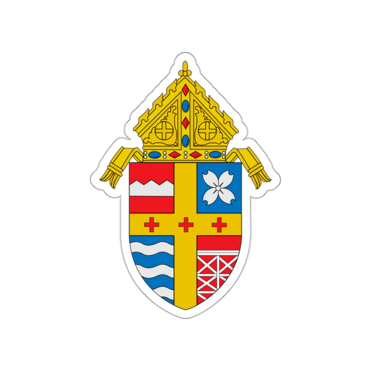 Roman Catholic Diocese of Knoxville - STICKER Vinyl Die-Cut Decal-White-Die-Cut-2 Inch-The Sticker Space