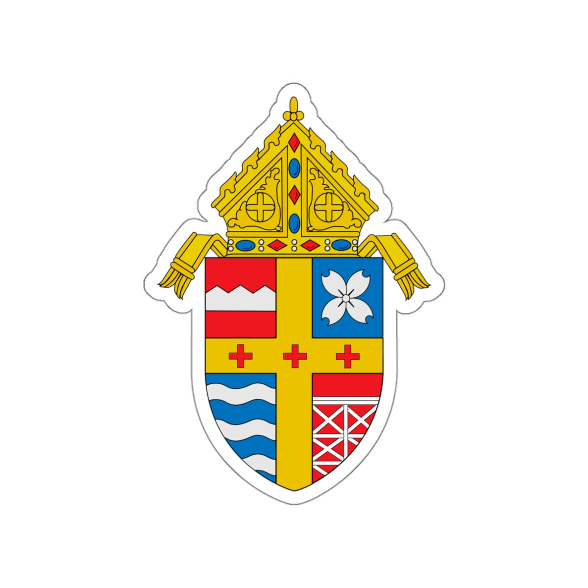 Roman Catholic Diocese of Knoxville - STICKER Vinyl Die-Cut Decal-White-Die-Cut-3 Inch-The Sticker Space