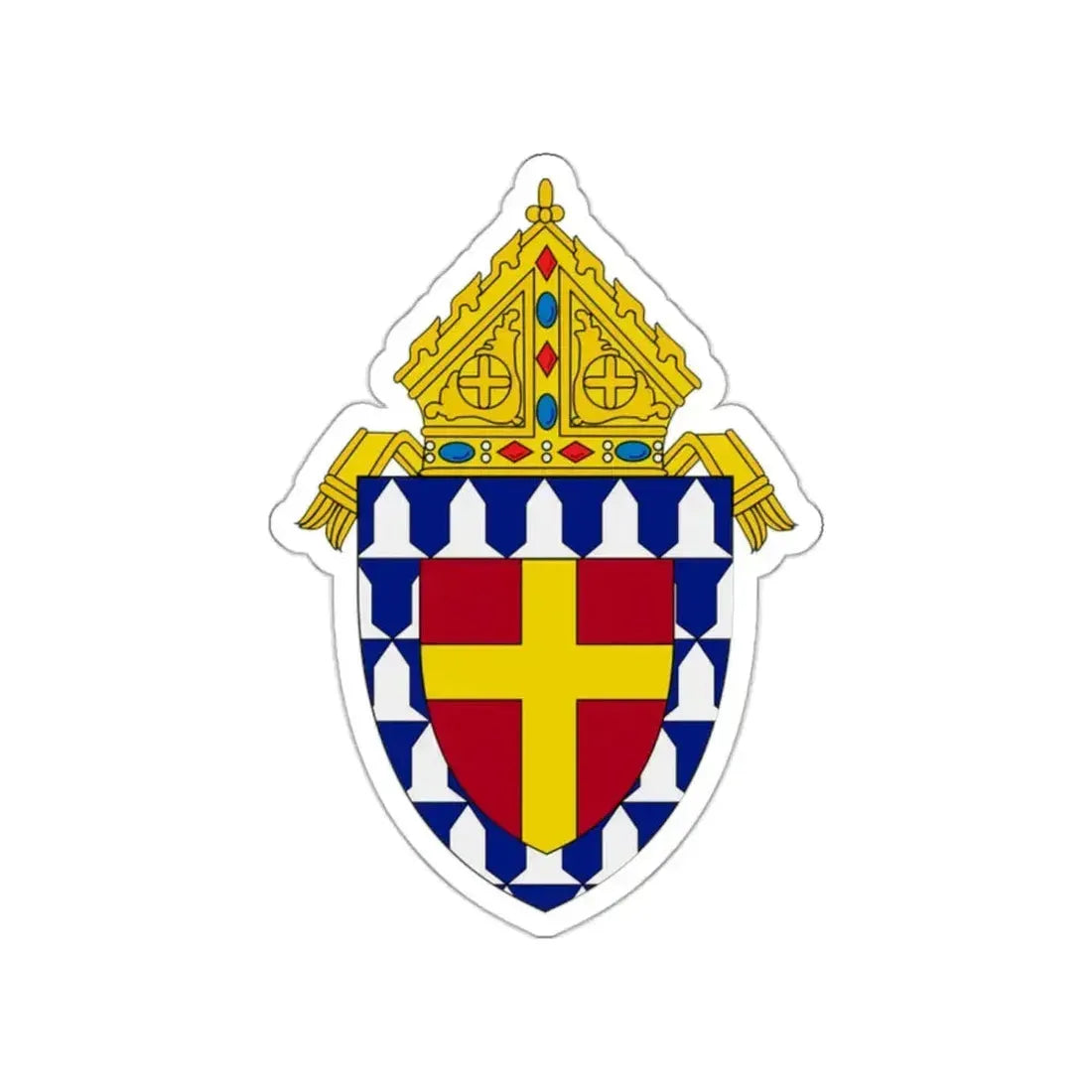 Roman Catholic Diocese of Lafayette in Louisiana - STICKER Vinyl Die-Cut Decal White Die-Cut 2 Inch - The Sticker Space