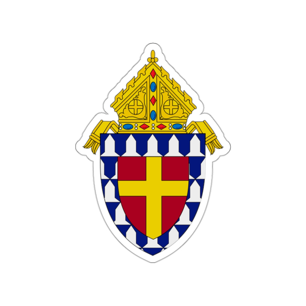 Roman Catholic Diocese of Lafayette in Louisiana - STICKER Vinyl Die-Cut Decal-White-The Sticker Space