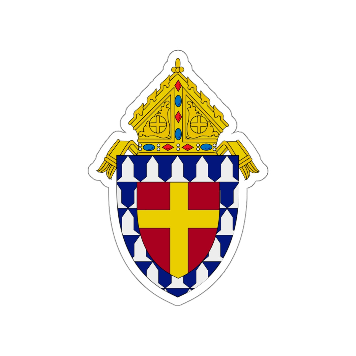 Roman Catholic Diocese of Lafayette in Louisiana - STICKER Vinyl Die-Cut Decal-White-The Sticker Space