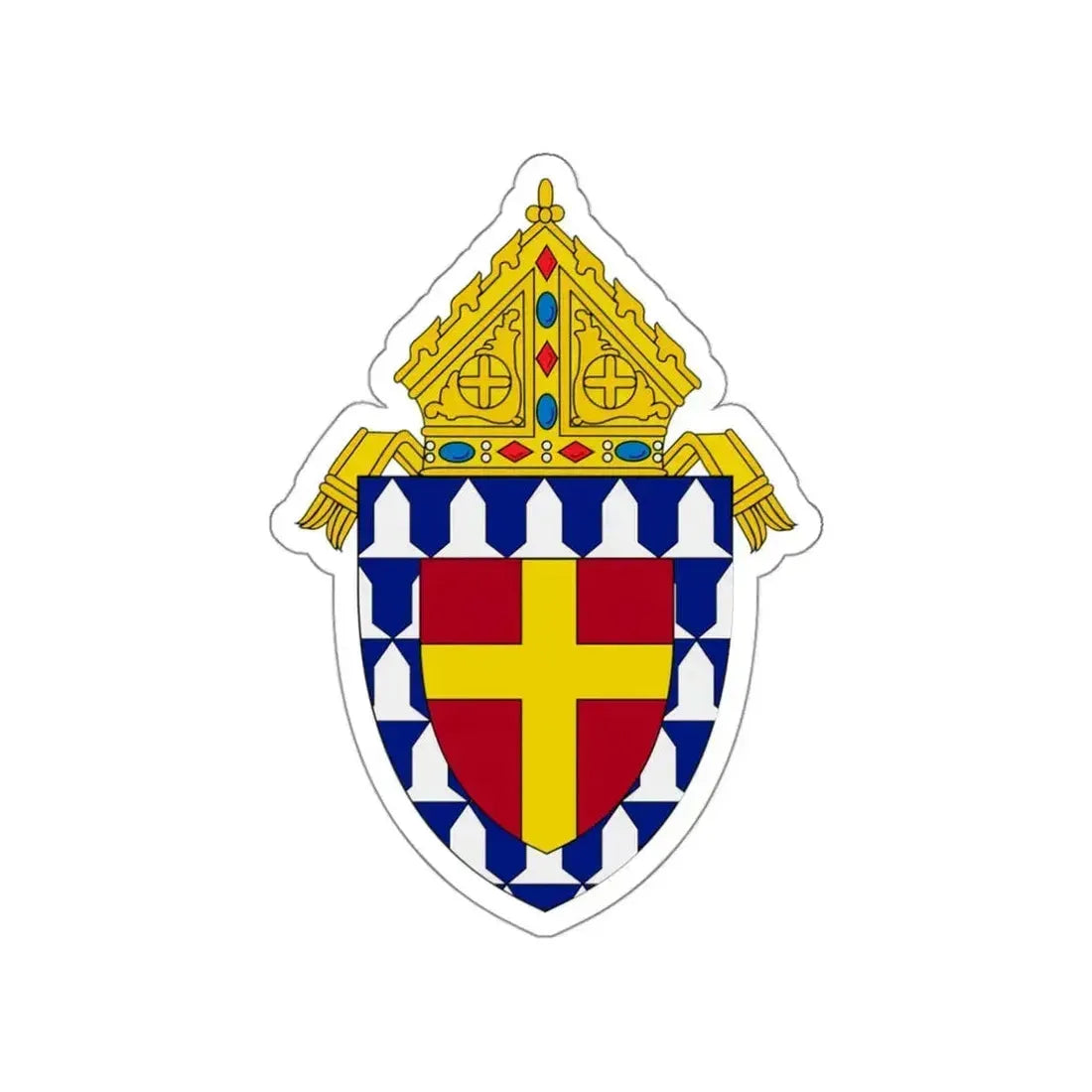 Roman Catholic Diocese of Lafayette in Louisiana - STICKER Vinyl Die-Cut Decal White Die-Cut 3 Inch - The Sticker Space