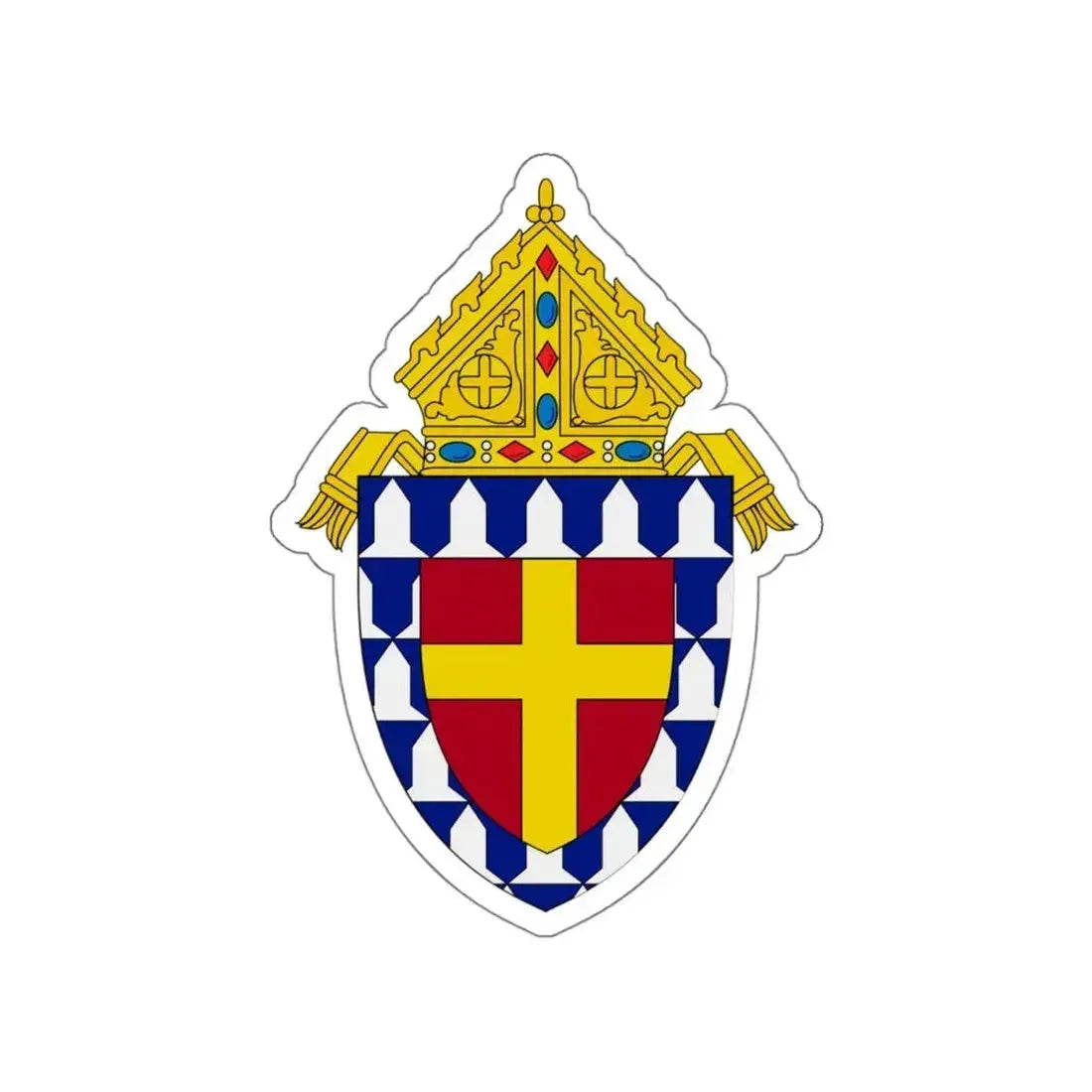 Roman Catholic Diocese of Lafayette in Louisiana - STICKER Vinyl Die-Cut Decal White Die-Cut 4 Inch - The Sticker Space