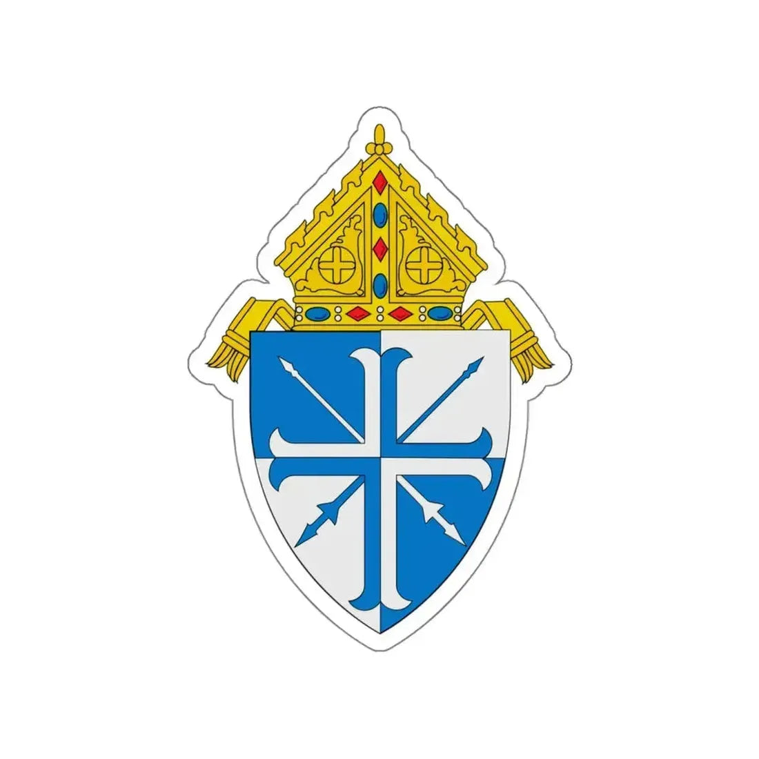Roman Catholic Diocese of Lansing - STICKER Vinyl Die-Cut Decal White Die-Cut 4 Inch - The Sticker Space