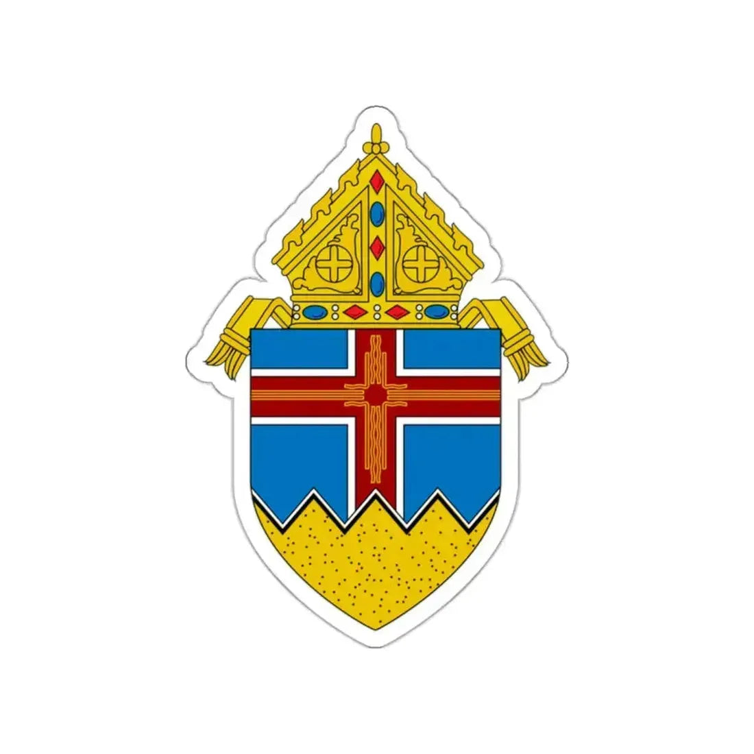Roman Catholic Diocese of Las Cruces - STICKER Vinyl Die-Cut Decal White Die-Cut 2 Inch - The Sticker Space
