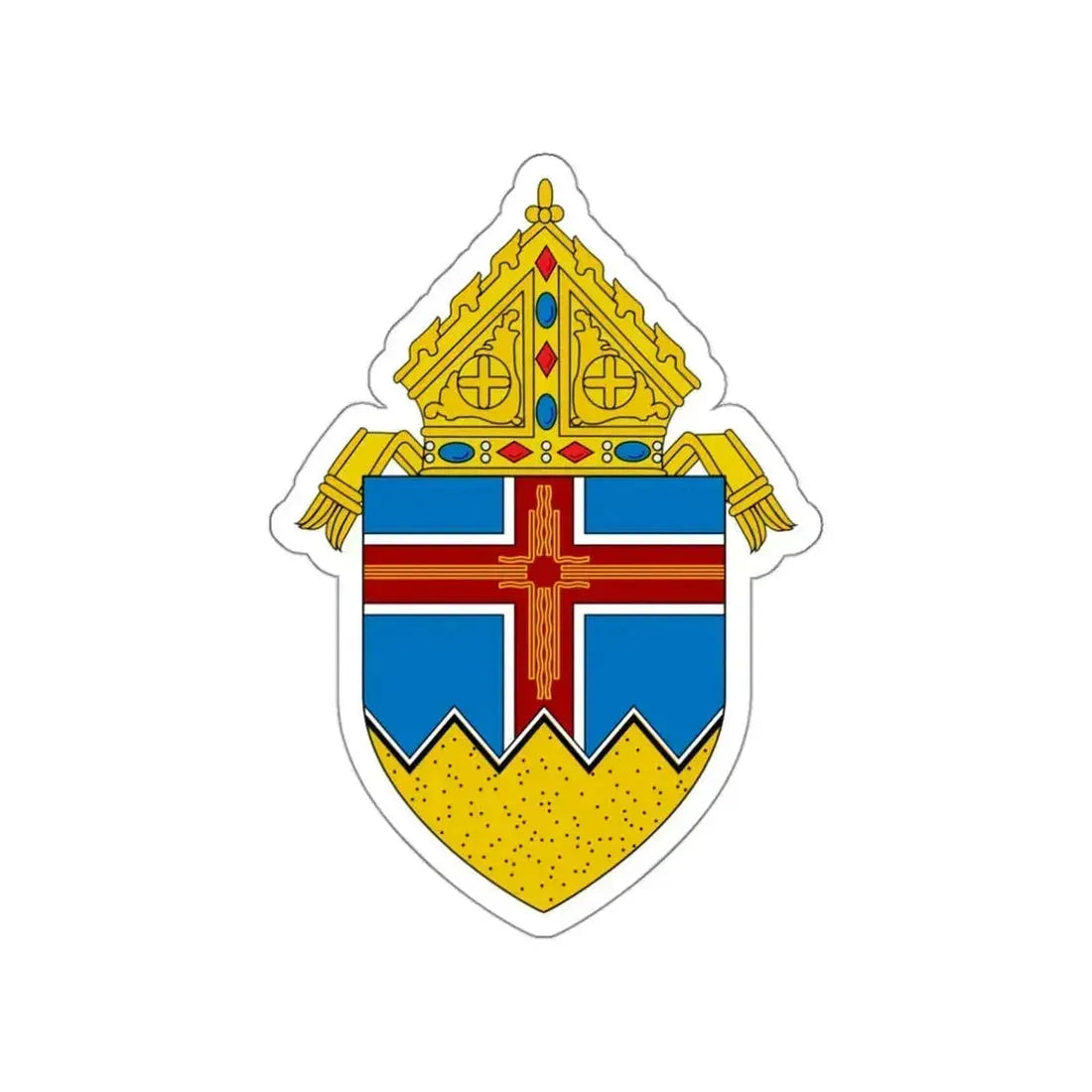 Roman Catholic Diocese of Las Cruces - STICKER Vinyl Die-Cut Decal White Die-Cut 3 Inch - The Sticker Space