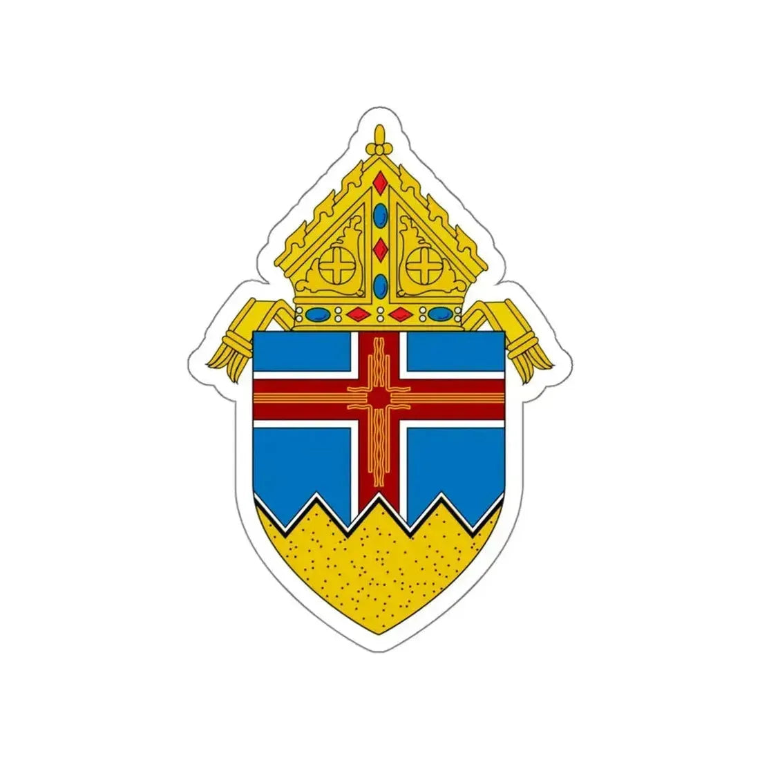 Roman Catholic Diocese of Las Cruces - STICKER Vinyl Die-Cut Decal White Die-Cut 4 Inch - The Sticker Space