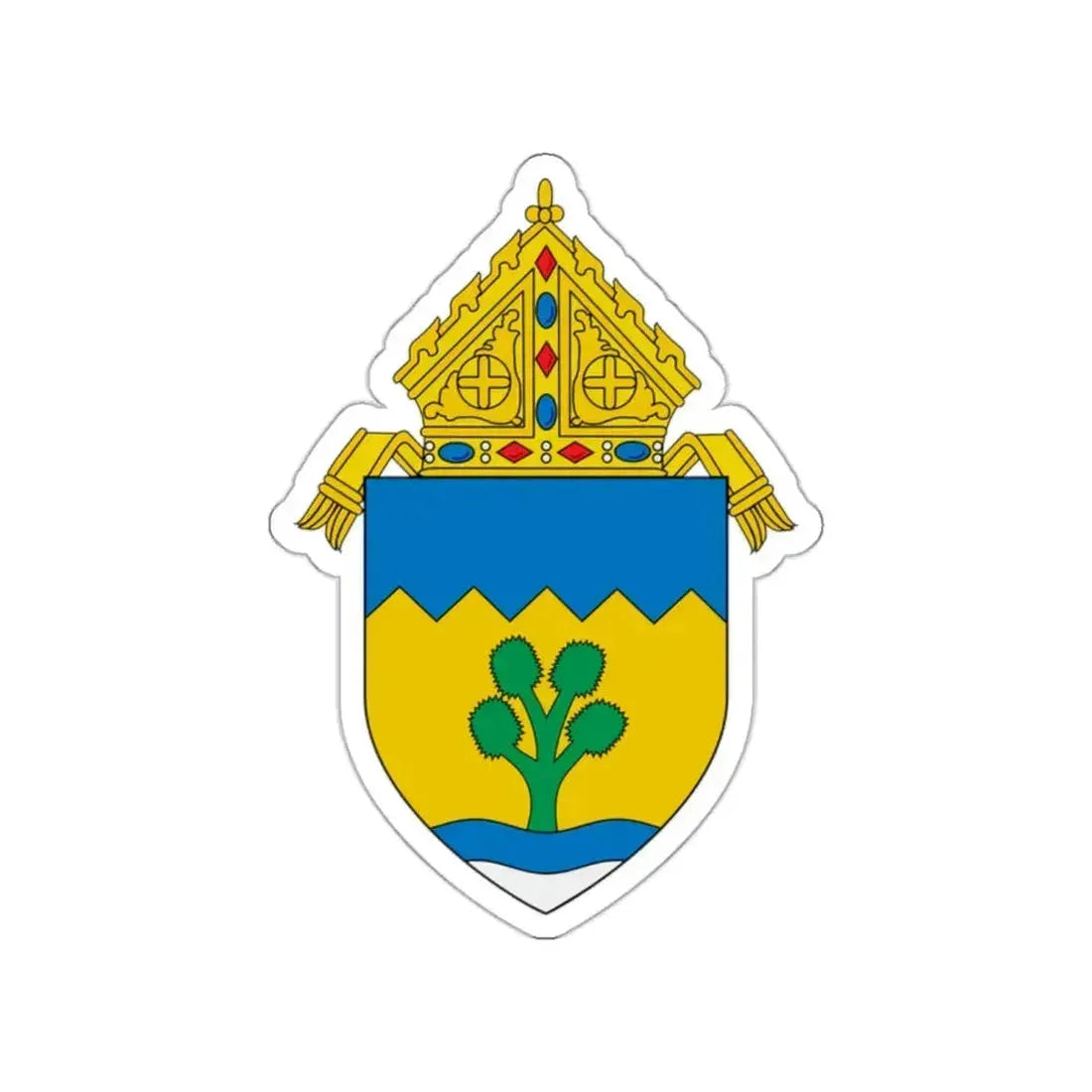 Roman Catholic Diocese of Las Vegas - STICKER Vinyl Die-Cut Decal White Die-Cut 2 Inch - The Sticker Space