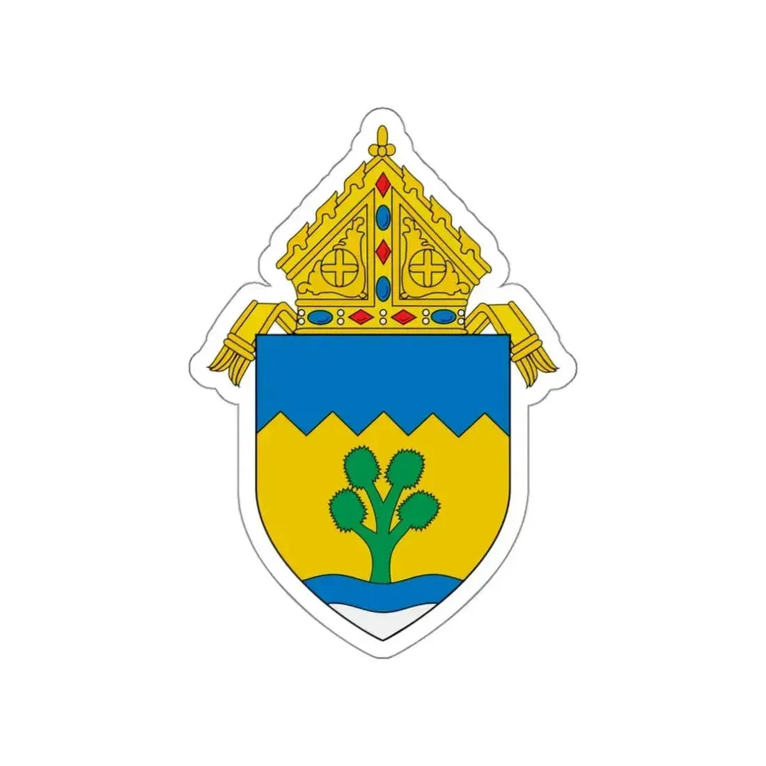 Roman Catholic Diocese of Las Vegas - STICKER Vinyl Die-Cut Decal White Die-Cut 3 Inch - The Sticker Space