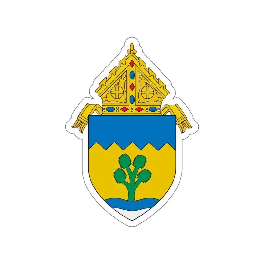 Roman Catholic Diocese of Las Vegas - STICKER Vinyl Die-Cut Decal White Die-Cut 4 Inch - The Sticker Space