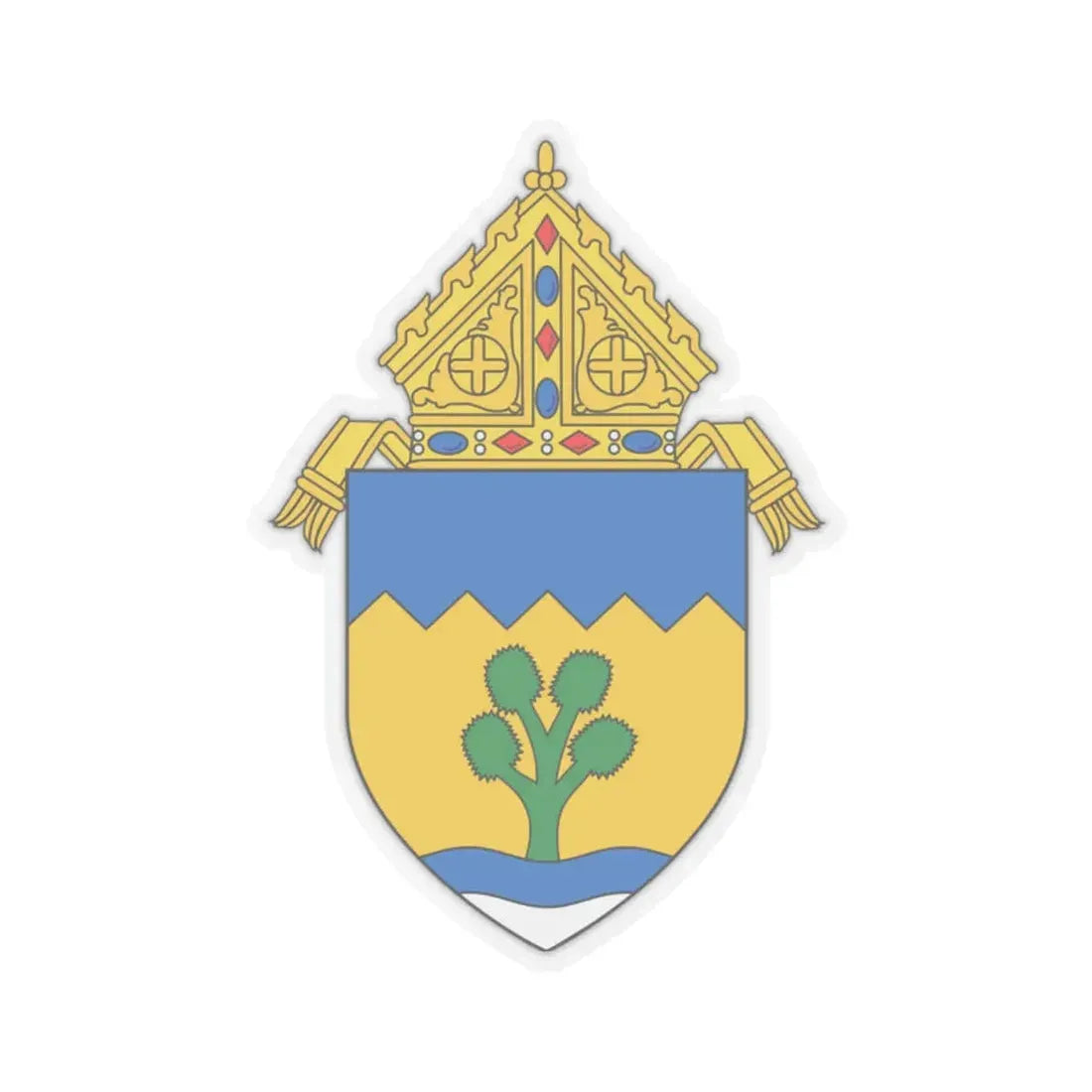 Roman Catholic Diocese of Las Vegas - STICKER Vinyl Kiss-Cut Decal 2 Inch Transparent - The Sticker Space