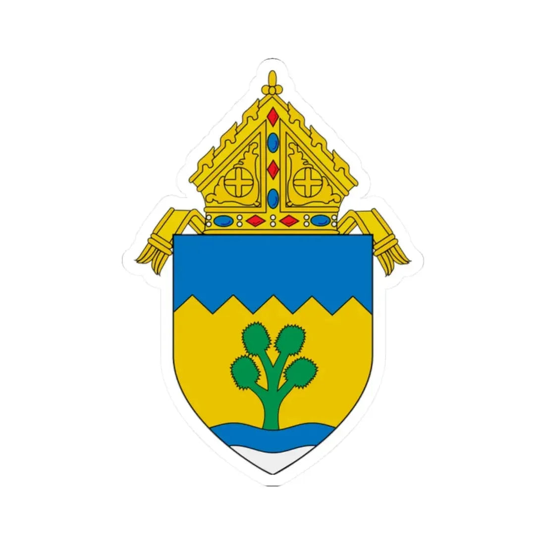 Roman Catholic Diocese of Las Vegas - STICKER Vinyl Kiss-Cut Decal 2 Inch White - The Sticker Space