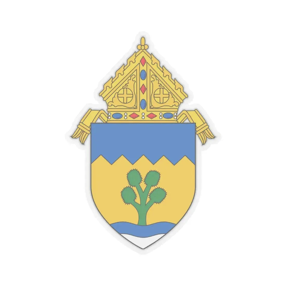Roman Catholic Diocese of Las Vegas - STICKER Vinyl Kiss-Cut Decal 3 Inch Transparent - The Sticker Space