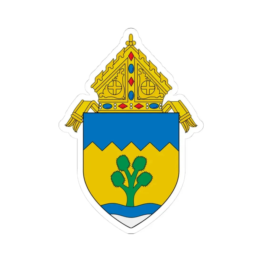 Roman Catholic Diocese of Las Vegas - STICKER Vinyl Kiss-Cut Decal 3 Inch White - The Sticker Space