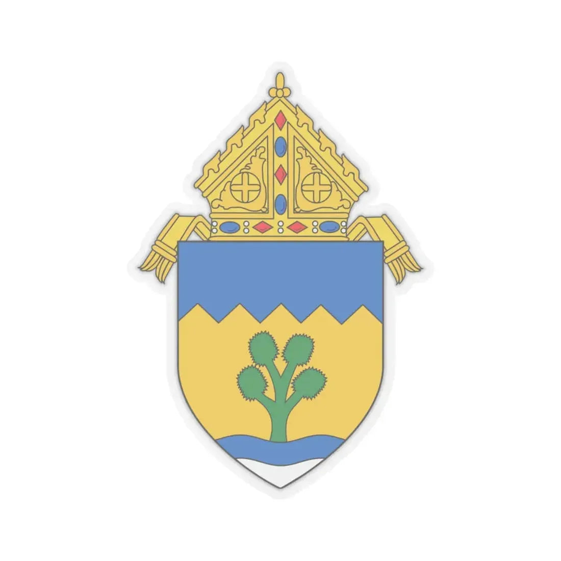 Roman Catholic Diocese of Las Vegas - STICKER Vinyl Kiss-Cut Decal 6 Inch Transparent - The Sticker Space