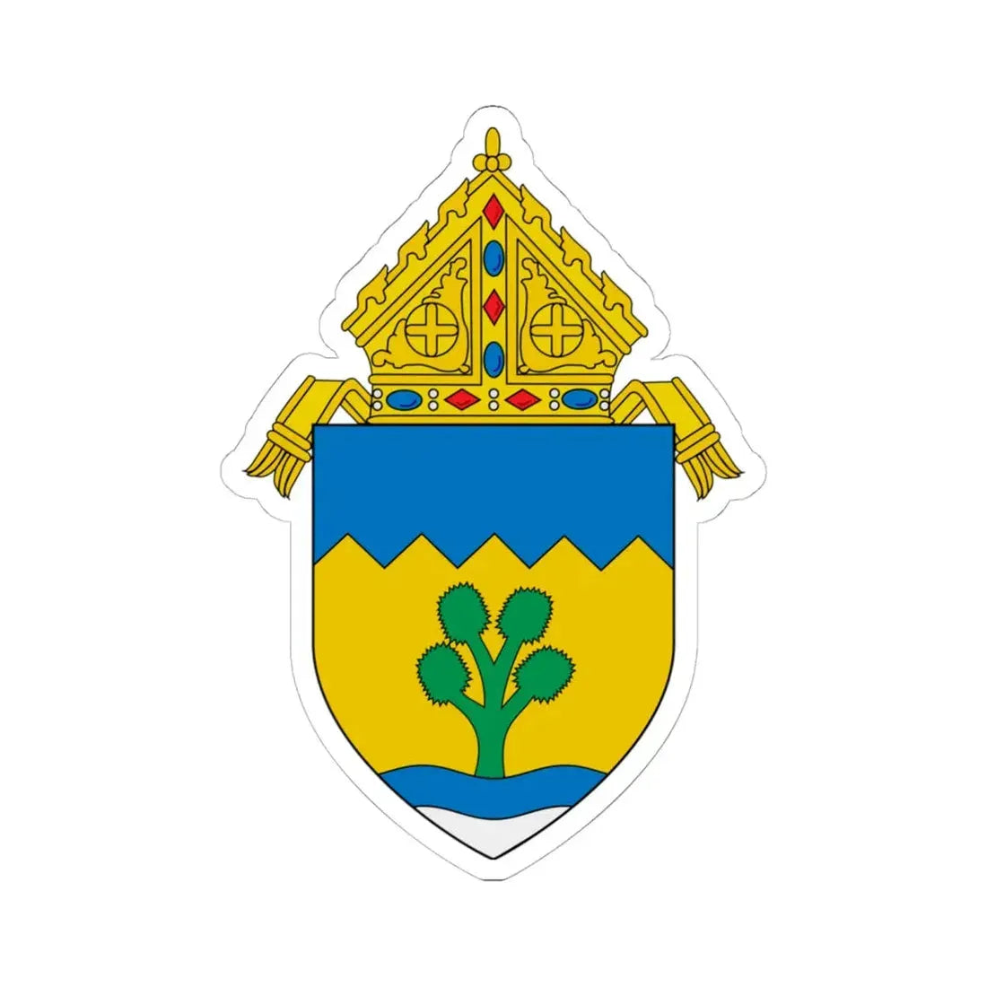 Roman Catholic Diocese of Las Vegas - STICKER Vinyl Kiss-Cut Decal 6 Inch White - The Sticker Space