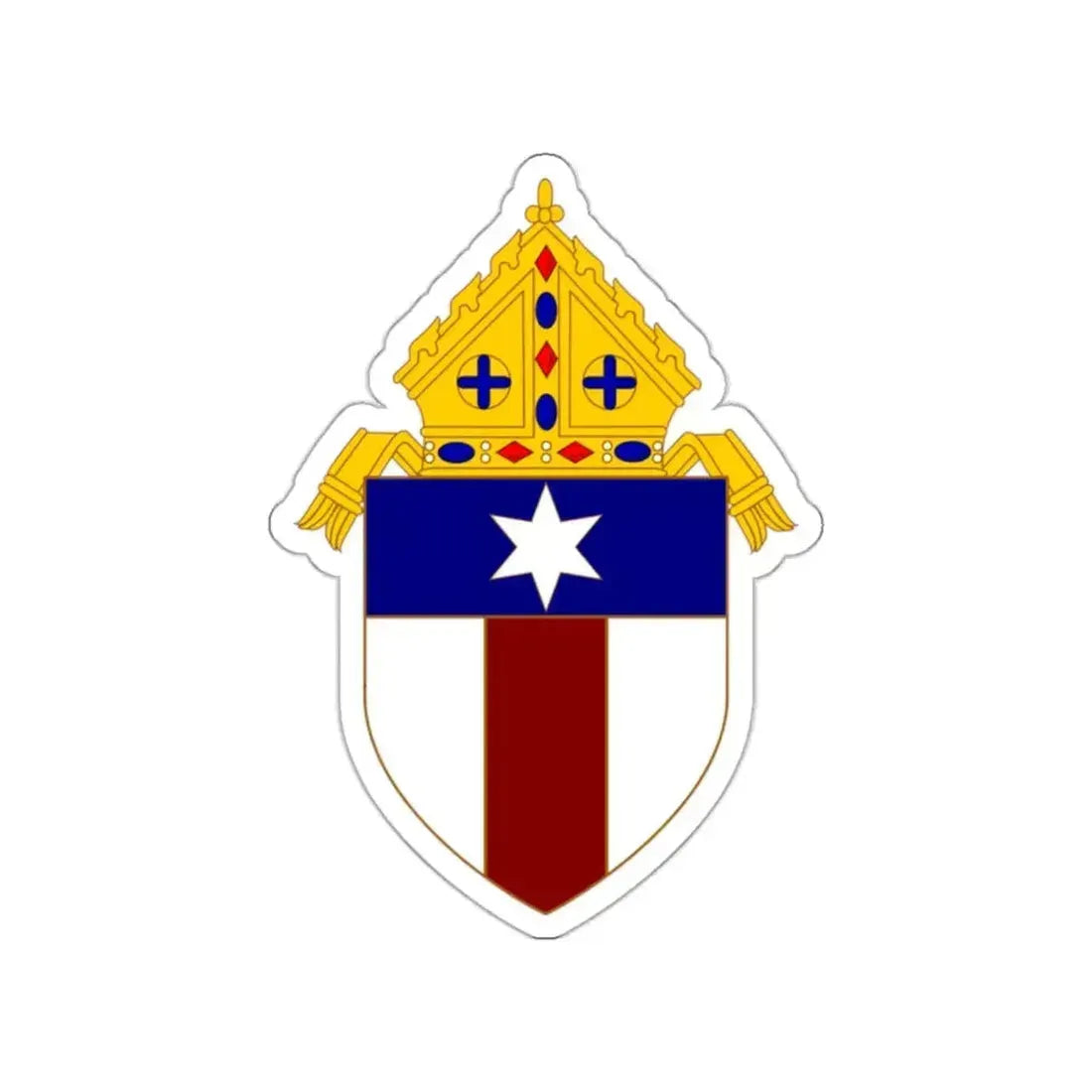 Roman Catholic Diocese of Lincoln - STICKER Vinyl Die-Cut Decal White Die-Cut 2 Inch - The Sticker Space